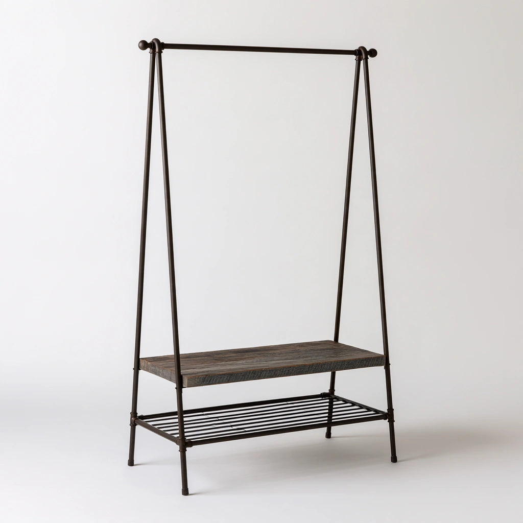 Portant à vêtements aux lignes épurées, coloris gris