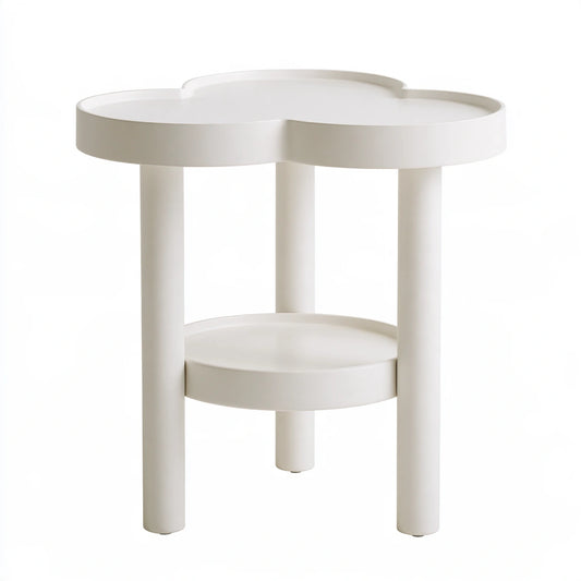 Table d'appoint aux lignes épurées, coloris blanc
