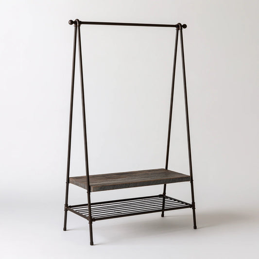 Portant à vêtements aux lignes épurées, coloris gris