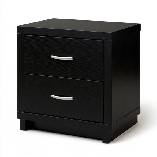 Table de chevet aux lignes épurées, coloris noir