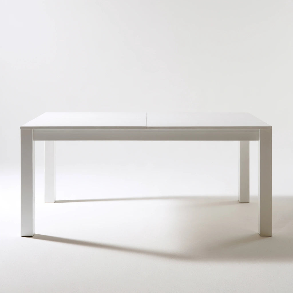 Table à manger en bois, coloris blanc