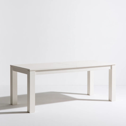 Table à manger en bois, coloris blanc