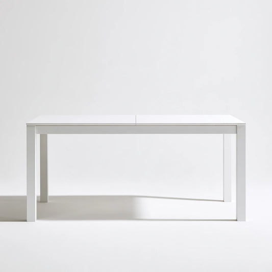 Table à manger en bois, coloris blanc